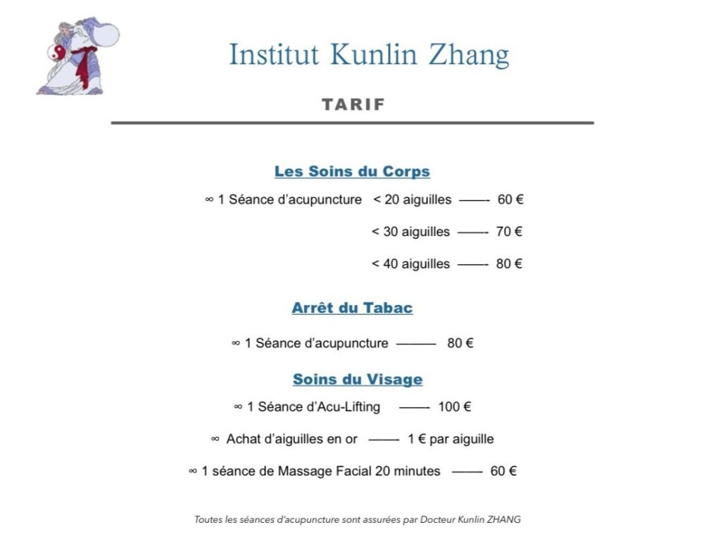 tarif acupuncture